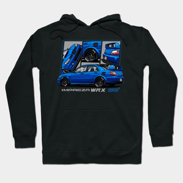 Impreza WRX STI Hawkeye, JDM Car Hoodie by T-JD